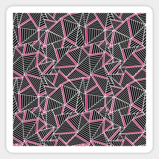 Abstract Lines With Pink Sticker